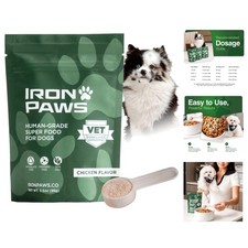 Iron Paws Human-Grade Superfood For Dogs, Greens Powder Supplement Fo...