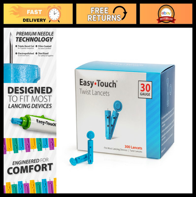 EasyTouch Twist Lancets 30G - 300 Count Box for Blood Glucose Testing