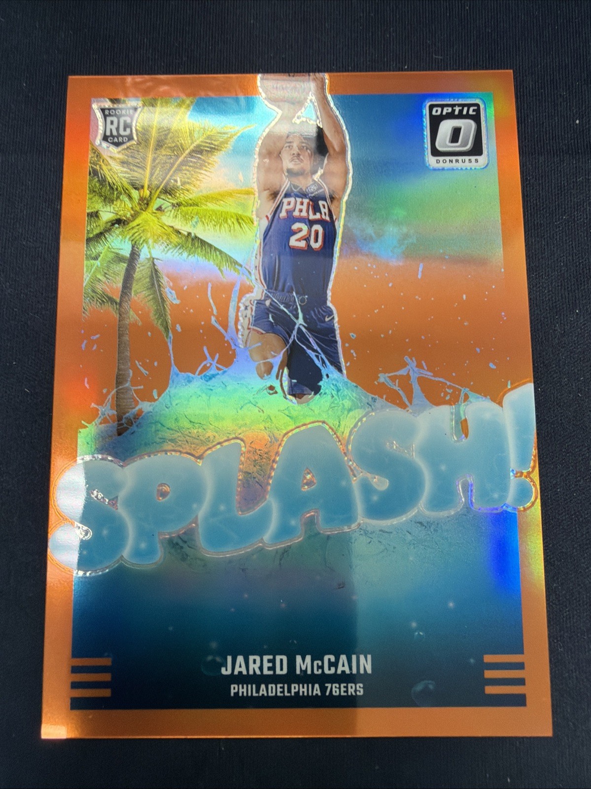 2024-25 Donruss Optic Orange Splash Jared McCain 76ers Rookie Rc /39 H516
