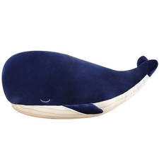 MUPI Whale Stuffed Animals Plush Pillow 4 Size Cute Soft Cotton 10 Inch, Blue