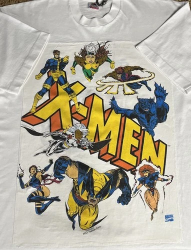 Vintage Marvel Comics Single Stitch X-Men T Shirt Size XL Made In USA 90s Jumbo