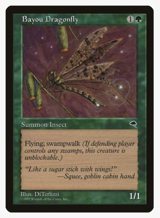 Bayou Dragonfly | MTG WTH | EDH Flying Swampwalk Insect Aggro | LP