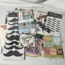 Large Lot Scrapbooking Stickers Embellishments Variety Mixed Brands The Paper