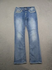 VIGOSS Heritage Fit Slim Boot Stretch Denim Embroidered Jeans Women's Size 4x32