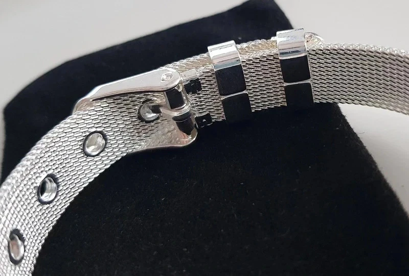 EDLES Armband 925 SILBER massiv Armkette GÜRTEL ARMREIF Armzange Zirkonia Ring - Bild 3 von 3