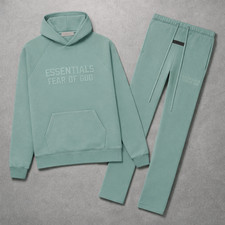 NEW Fear of God Essentials 2Pc Set Hoodie Relaxed Sweats Sycamore XXS - XXL