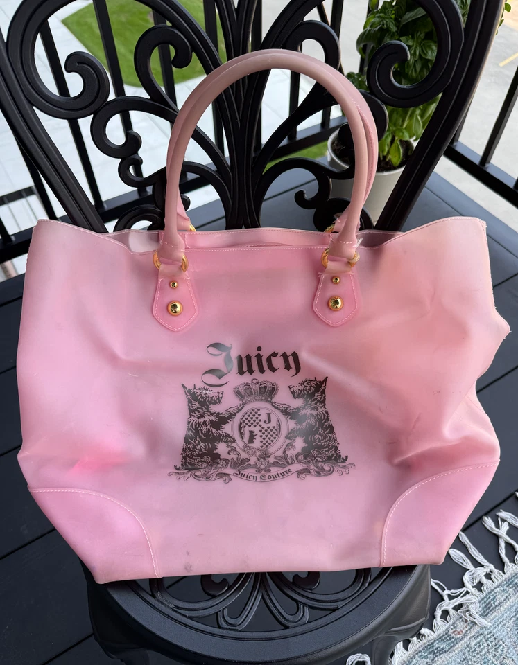 Juicy Couture Bag, Large Tote Beach Bag, Pink, Vintage Y2K, Scottie Dogs Bag - Image 2 of 4