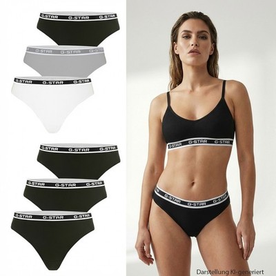 G-STAR Brazilian Slip Damen komfortabler moderner Schnitt Bauwollzwickel weich