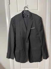 WANGYUE Suit for Men Size XL Blck 2 Pieces