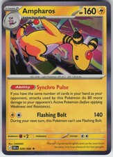 Ampharos 029/086 Rare Chaos Rising Pokemon Holo Near Mint