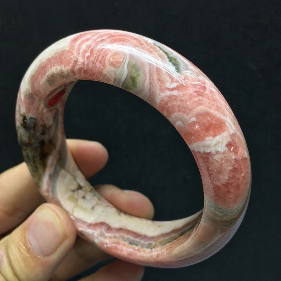 Brazalete Hecho a Mano 57mm Cristal Rodocrosita Rojo Natural AAAA Foto 2 de 4