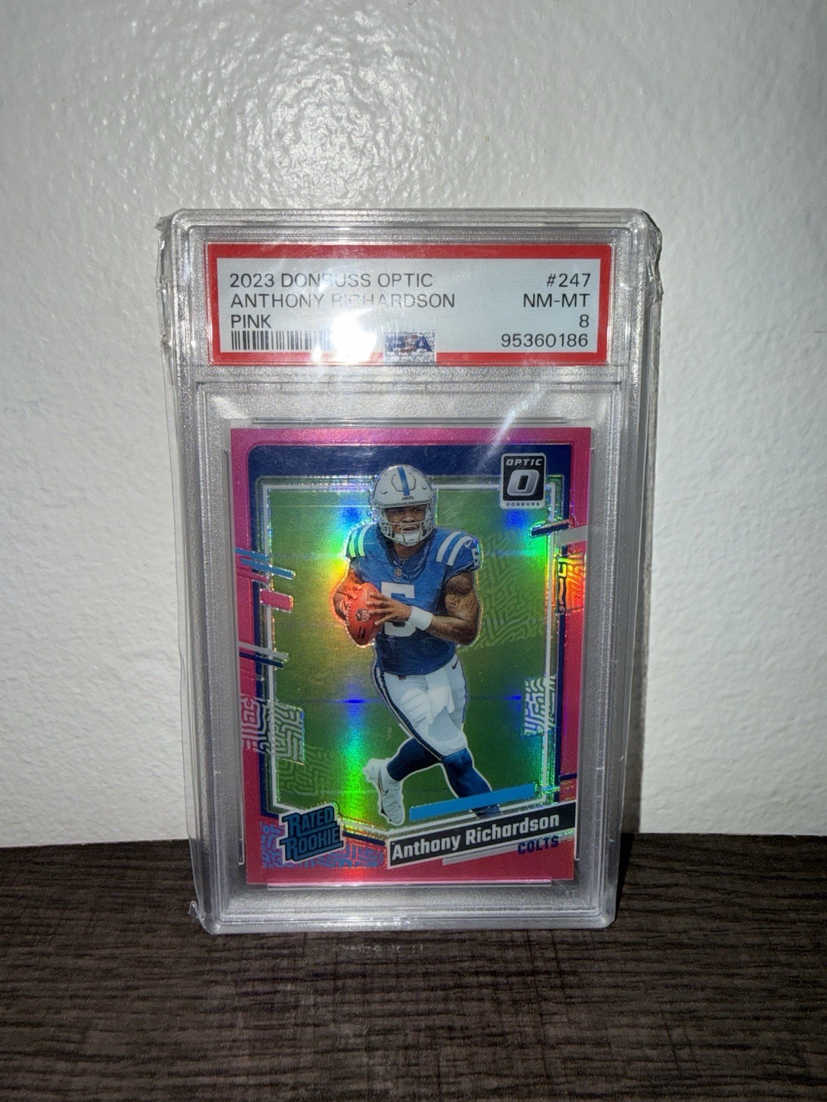 2023 Donruss Optic Anthony Richardson Pink PSA 8 Rated Rookie #247 Colts RC