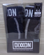 Dixxon Boxer Briefs Premium 2 Pack Mens Size XL Black Solid/Black Pattern