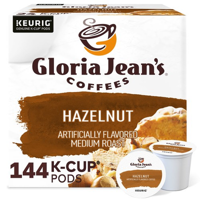 #ad Gloria Jean#x27;s Hazelnut K Cups Medium Roast Coffee 144 Count $59.99
