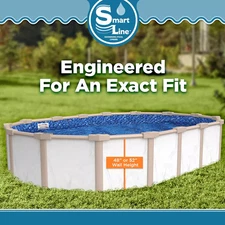 SmartLine Boulder Swirl Overlap Oval Above Ground 25 Gauge Swimming Pool Liner