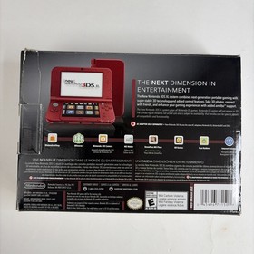 Nintendo New 3DS XL Red In Original Box W Charger Stylus US Model