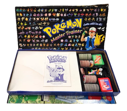 Pokemon Master Trainer Board Game Vintage Hasbro 100% Complete 1999 Rare Kanto