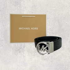 Michael Kors MK Gürtel Wendegürtel  Schwarz Silber Größe S 36 L 40 mit Tüte NEU