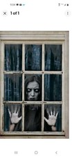 Spooky Girl Polyester Window Backdrop Halloween/Horror Theme - Brand New