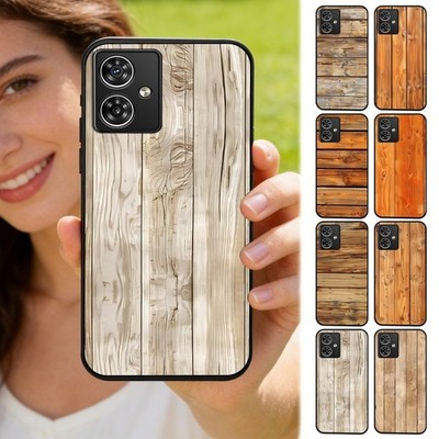 Silikon-Handyhülle mit Holzstrukturdruck für Motorola E14 G14 G04 G24 G35 G64 G86