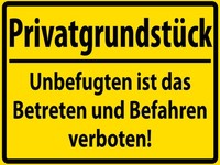 Holzschild 30X40 Cm PrivatgrundstüCk Deko Geschenk Holz Schild