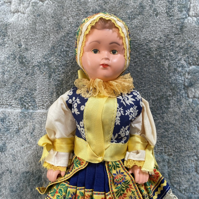 Czech Doll Vintage 1960’s 12" Doll Traditional Folk Costume EUC