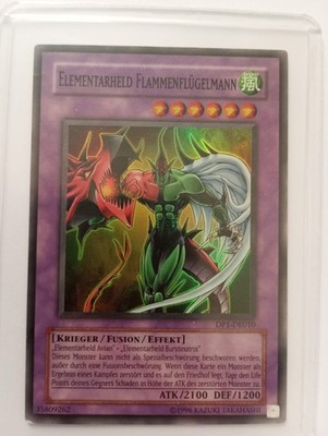 YU-GI-OH! Elementarheld Flammenflügelmann DP1-DE010 Super rare ex