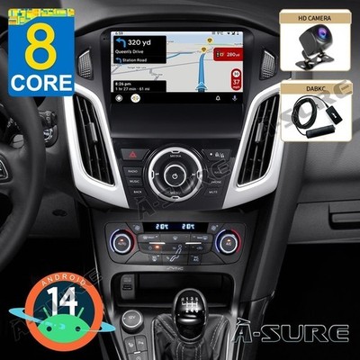 8Core 4+64GB Autoradio DAB Android 14 GPS Carplay Für Ford Focus MK3 2012-2018