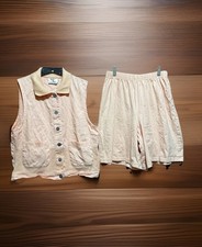 Ease Sport Activewear Set Size M Sleeveless Shirt Shorts Peach Vintage 1980s