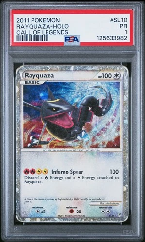 2011 POKEMON CALL OF LEGENDS #SL10 RAYQUAZA-HOLO PSA 1