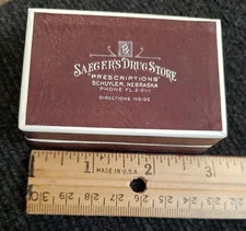 Vintage Corner Drug Store Pill Box Nebraska RARE NICE
