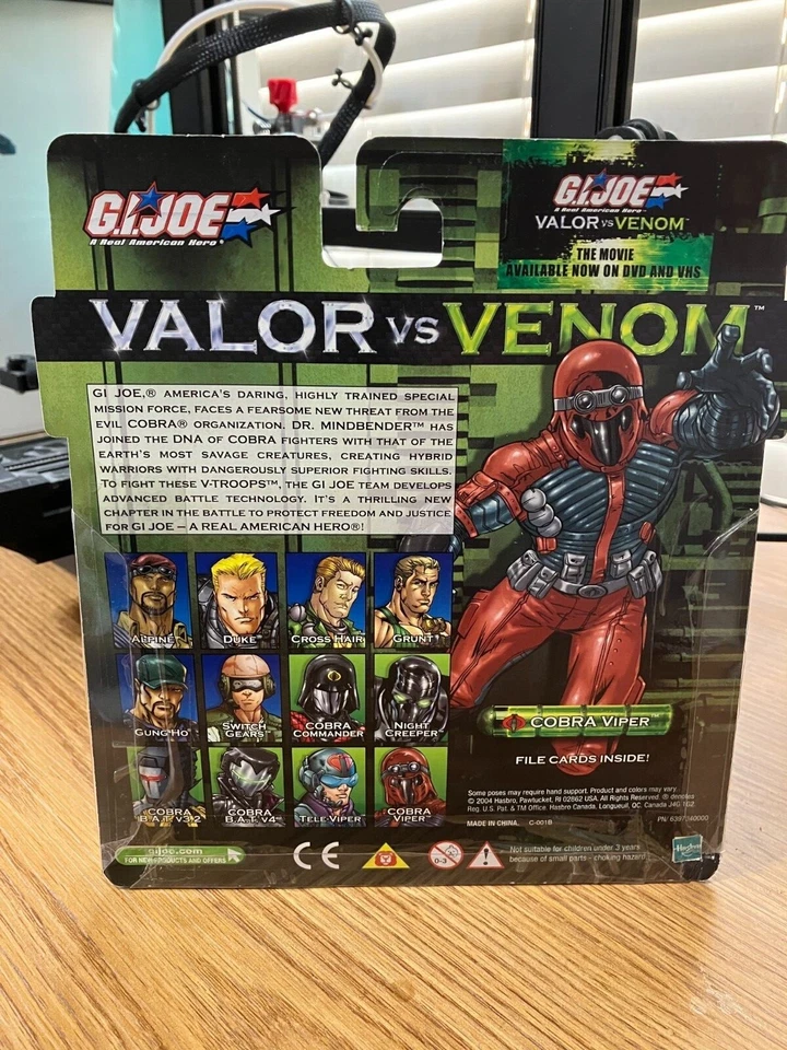 GI JOE Valor vs Venom COBRA VIPER/TELE-VIPER "Python Patrol" paquete de 2 MISB Foto 2 de 2