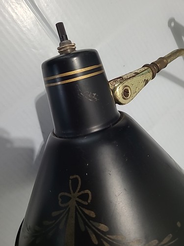 Vintage Wall Lamp Accordion Scissor Black Gold Metal Mid Century Industrial MCM - Picture 9 of 24