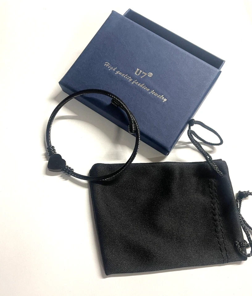 Hermoso Brazalete U7 Corazón Dije Brazalete Abierto Amor Corazón-REGALO Foto 4 de 4