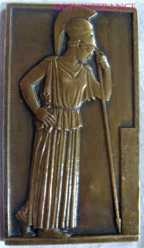 MED14654 - MEDAILLE ART DECO ATHENA 1939 par LOUIS MULLER - Foto 1 di 5