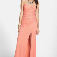 Hailey Logan by Adrianna Papell Strapless Coral SIZE 7/8 #80 