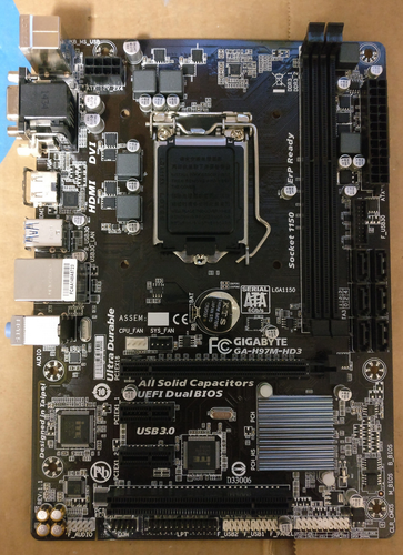 Gigabyte GA-H97M-HD3 LGA 1150 DDR3 Micro ATX Motherboard w I/O Plate