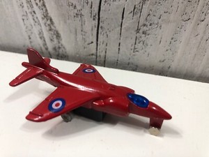 Vintage-High-Speed-Die-cas-Red-Jet-Fighter-Airplane-Toy-Model-1-64-USA-Good-Shap