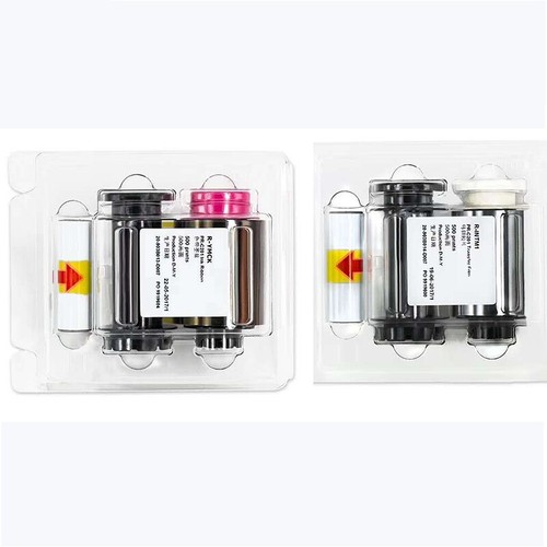 Ribbon & Film for NISCA PR-C201 PR5002-R4C YMCK PR5002-RI1 -500 Print Images - Picture 1 of 3