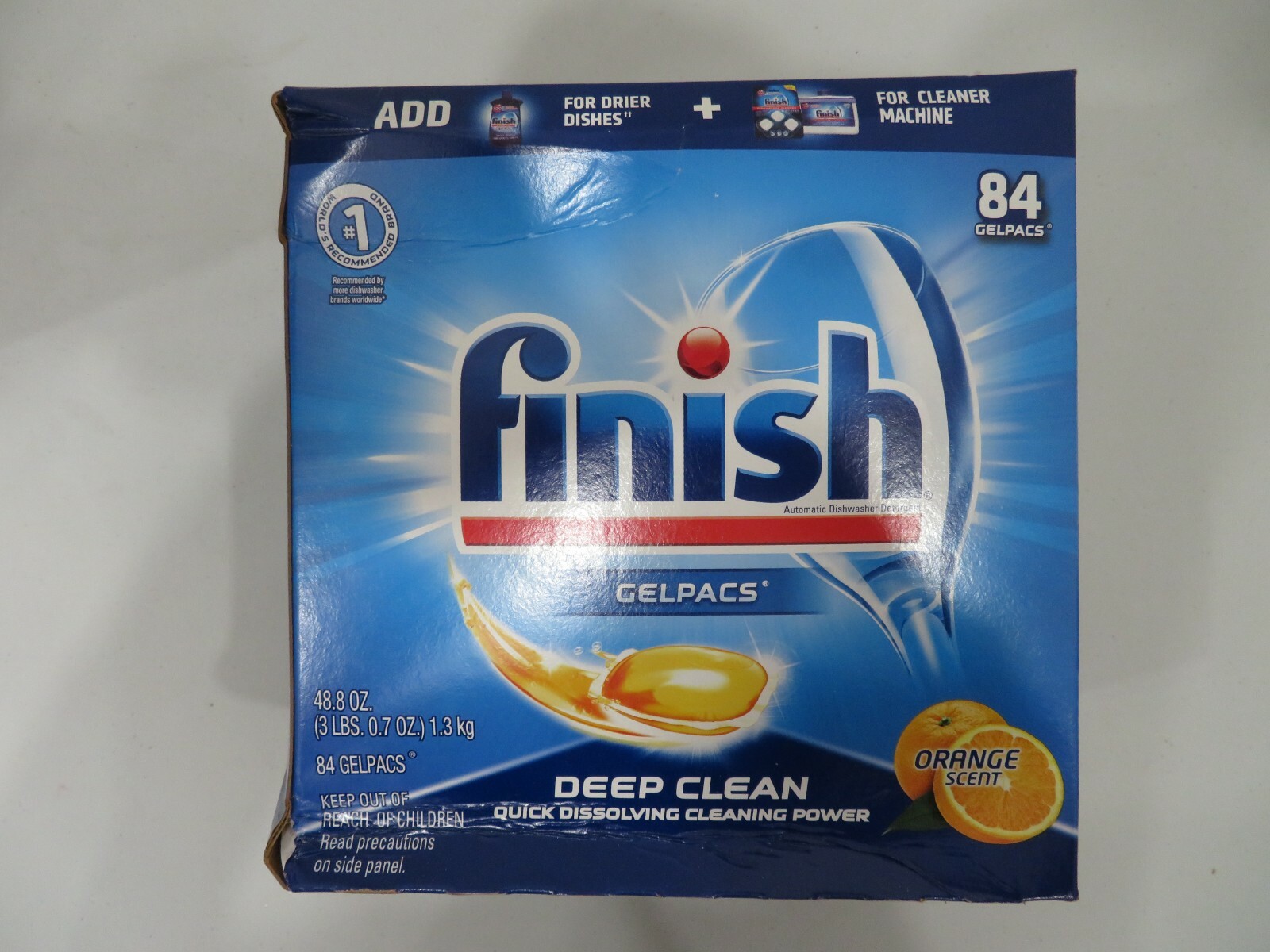 Finish Gelpacs 84 Ct Deep Clean Orange Scent Dishwasher Detergent eBay