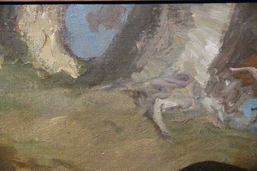 American 19th Century Animal Painting Pointer Hunting Dog in Landscape - Picture 7 of 9