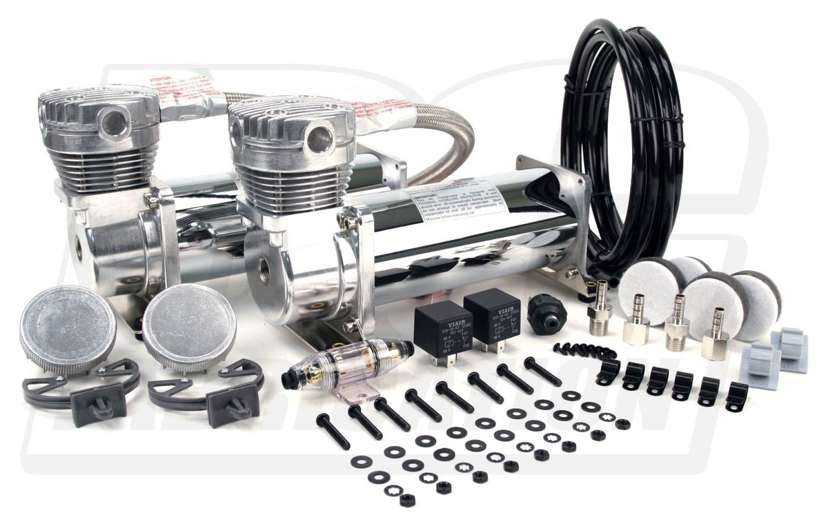 パーツ 480C Dual Pack Compressor 12V Viair 480C Dual Air Compressor Pack - Chrome | eBay