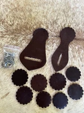 Brown Top Grain Leather Western Saddle Repair Kit With Hardware NEW Horse Tack
