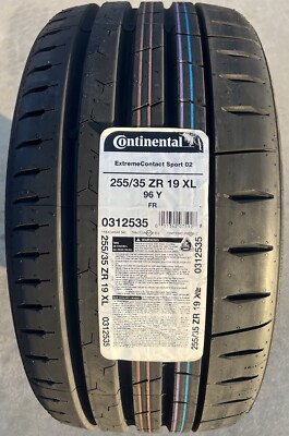 FOUR NEW Continental ExtremeContact Sport 02 255/35ZR19 Tires Like