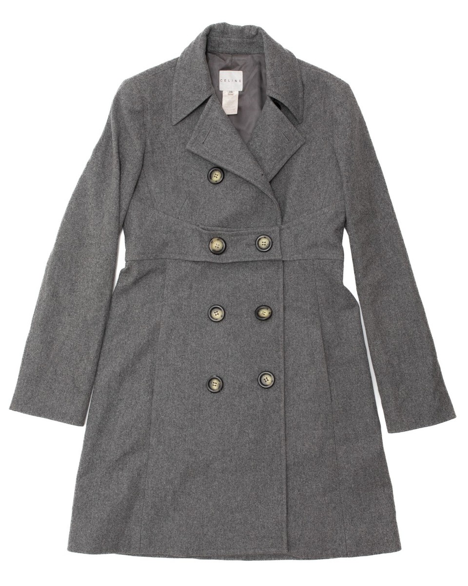 ポンチョ・ケープ CELINE | MILITARY PEACOAT IN FELT 2M882814E.07MR CELINE Vintage Double Breasted Grey Wool Peacoat Size: M | eBay