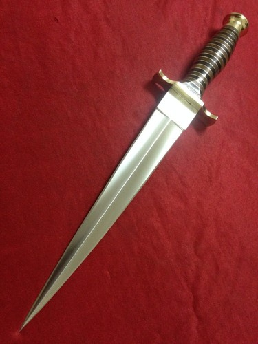 RaB Custom Handmade 1/4" Thick Arkansas Toothpick Dagger Knife In D2 Steel - Picture 4 of 7