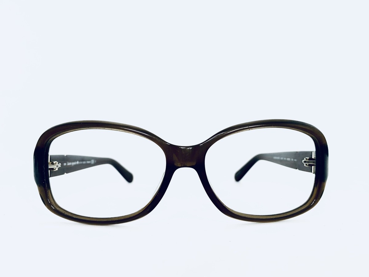 Kate Spade NY Oval Clear Brown Glasses Gold Accents Cheyenne