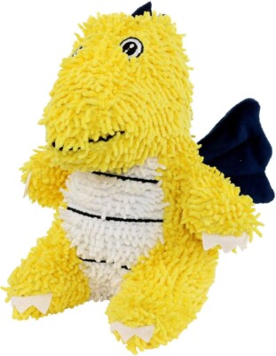 Tuffy Mighty Microfiber Ball Yellow Dragon Medium Dog Toy