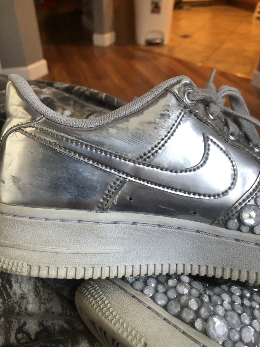 Nike Air Force 1 SP Liquid Metal Chrome CQ6566-001 METALLIC SILVER