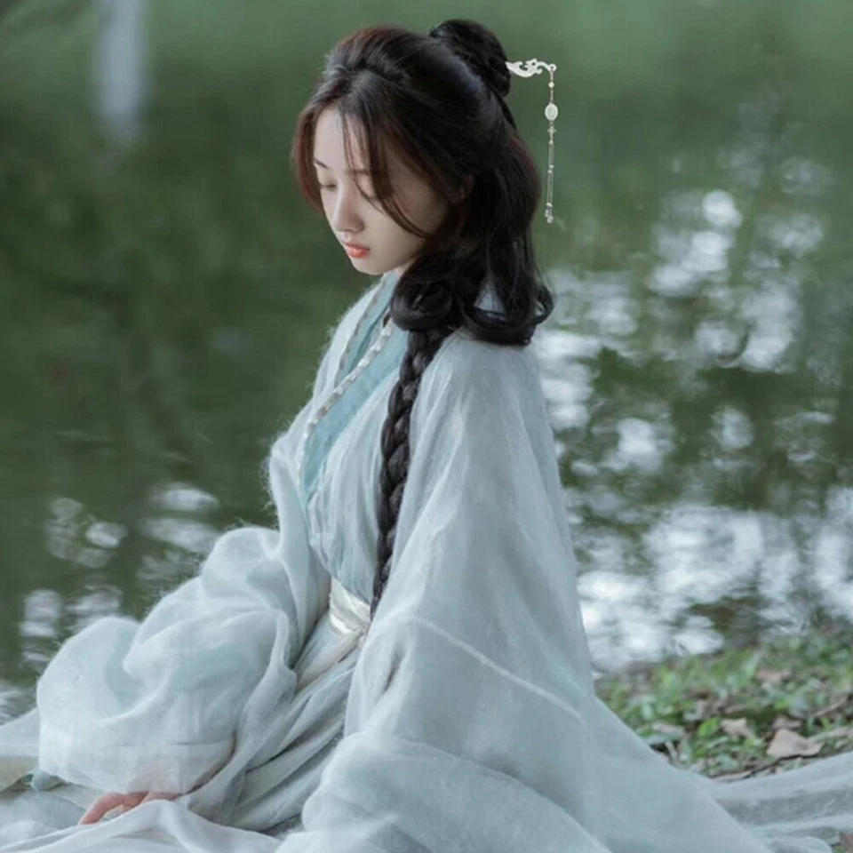 Horquilla con borla para el cabello Hanfu chino accesorios para el cabello hebilla pacífica Foto 2 de 4